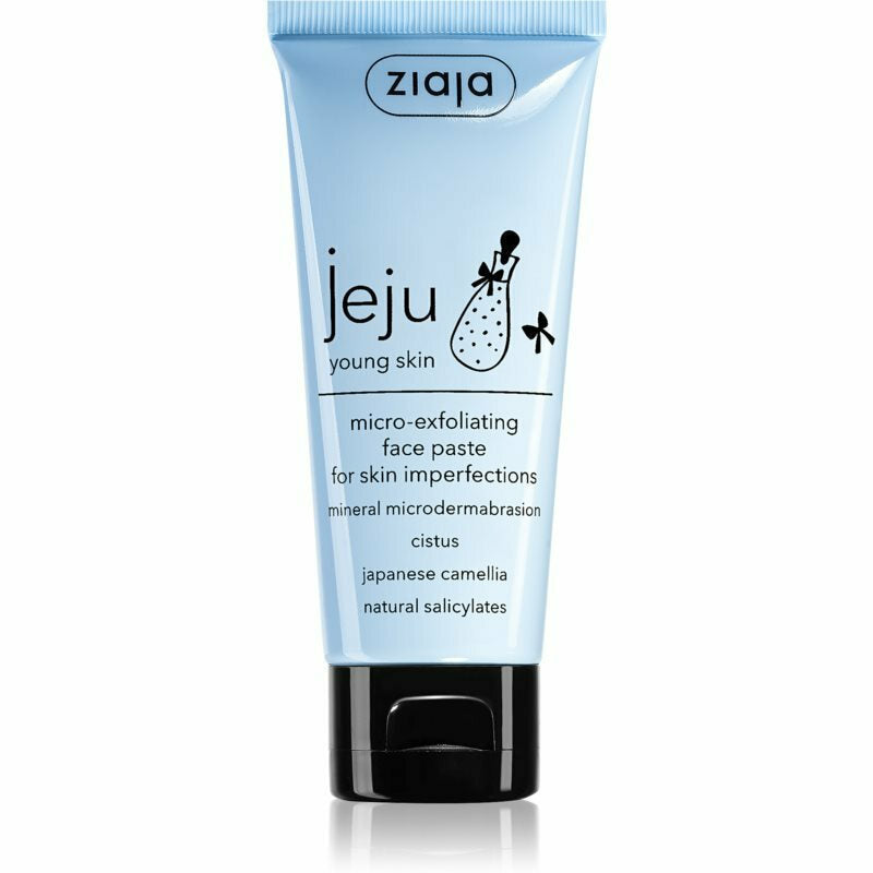 ziaja jeju young skin micro-exfoliating face paste for imperfections 75ml