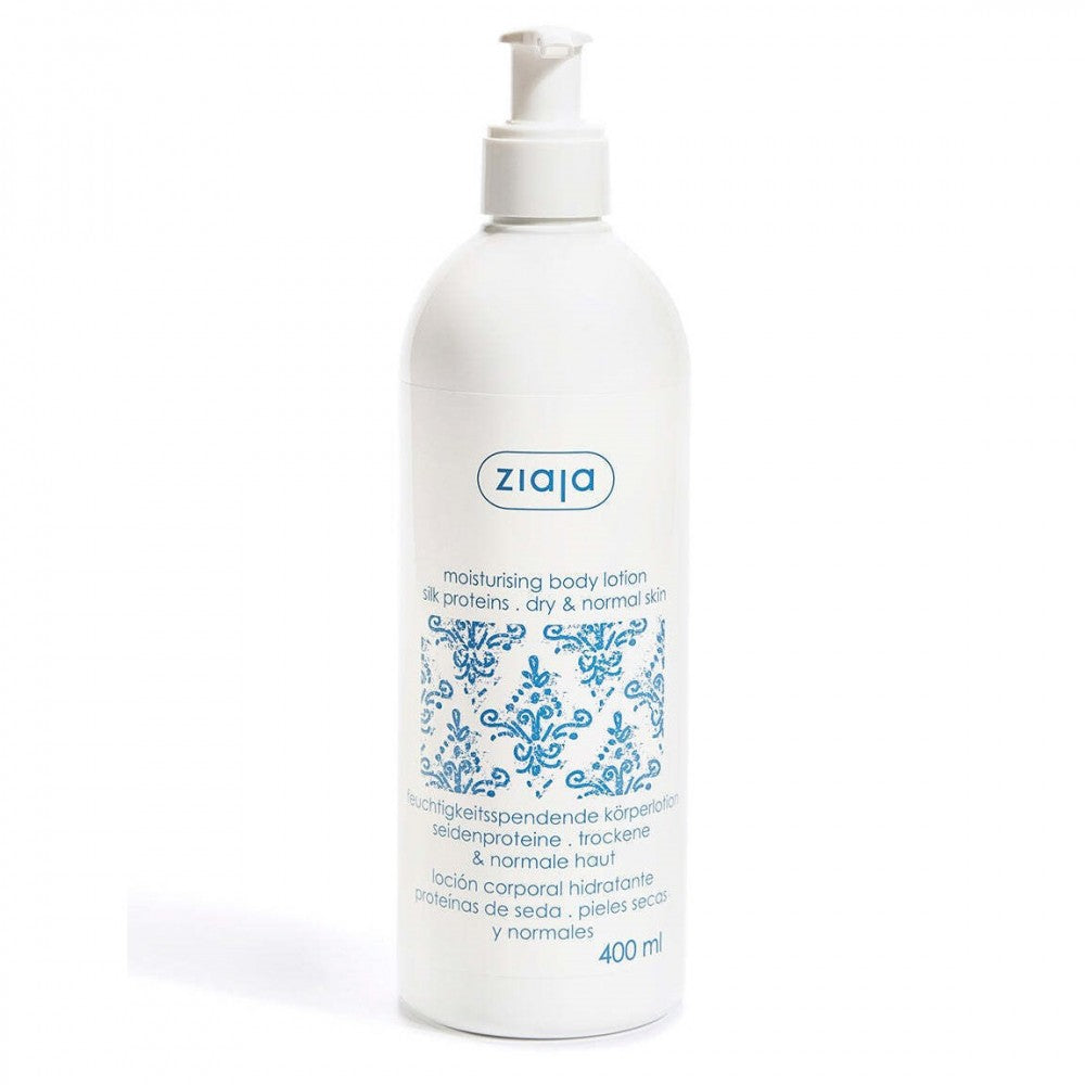 ziaja silk proteins moisturising body lotion-dry & normal skin 400ml