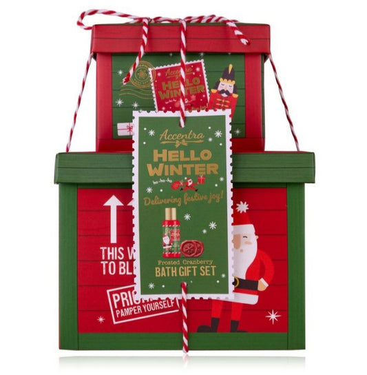 Γιορτινό Σετ 2 gift boxes με αφρόλουτρο 100ml & 2 * 30g άλατα μπάνιου - Accentra