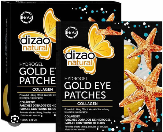Hydrogel gold patches with collagen