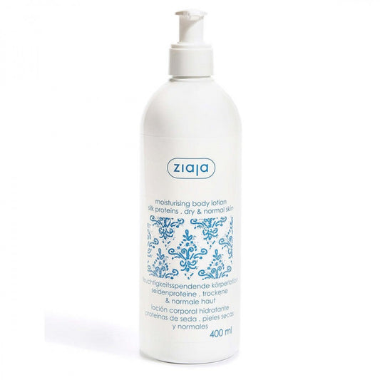 ziaja silk proteins moisturising body lotion-dry & normal skin 400ml