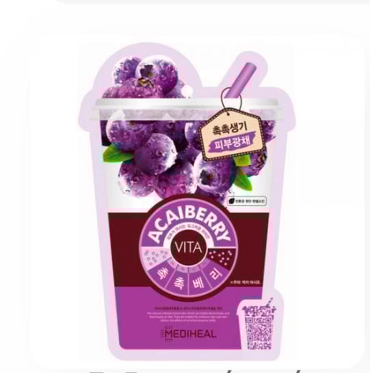 MEDIHEAL  Acai Berry Vita Mask - Αντιοξειδωτική μάσκα
