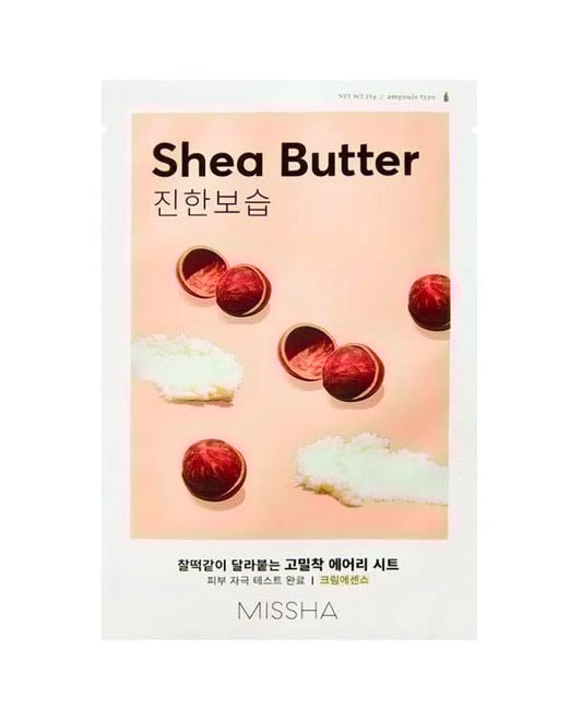 MISSHA  Airy Fit Sheet Mask - Shea Butter - Μάσκα με βούτυρο καριτέ για ξηρό δέρμα