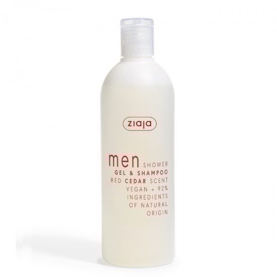 Ziala Men red cedar shampoo and shower gel 2in1