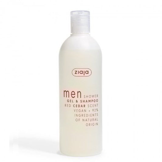 Ziala Men red cedar shampoo and shower gel 2in1